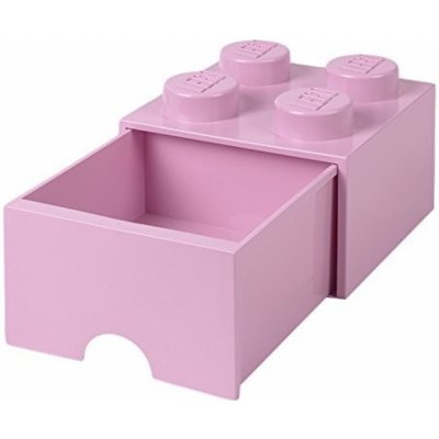 LEGO® Box 4 šuplík 25x25x18cm sv.růžový