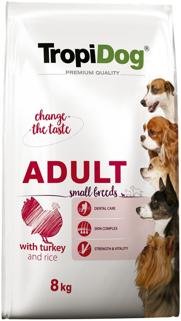 Tropidog Premium Adult S Turkey & Rice 8 kg