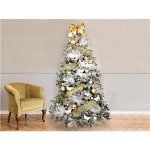 LAALU Ozdobený stromeček ZÁŘIVÁ ELEGANCE 210 cm s 100 ks ozdob a dekorací – Sleviste.cz