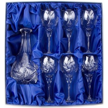 Onte Crystal Vínový set se skleničkami Větrník Dárkové balení Láhev 6 Ks 340ml