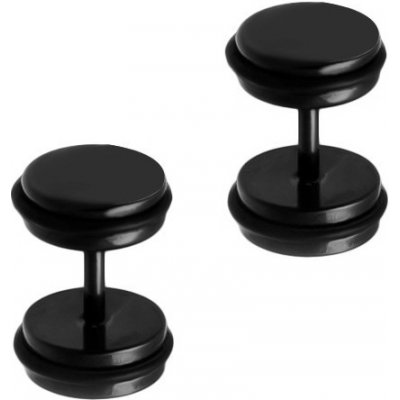 Šperky Eshop falešný ocelový piercing do ucha kulatý černá AC8.19 – Sleviste.cz