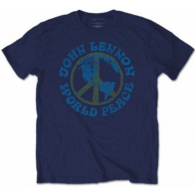 John Lennon tričko World Peace blue – Sleviste.cz