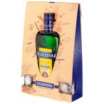 Becherovka 38% 0,7 l (dárkové balení 2 sklenice) – Zboží Mobilmania