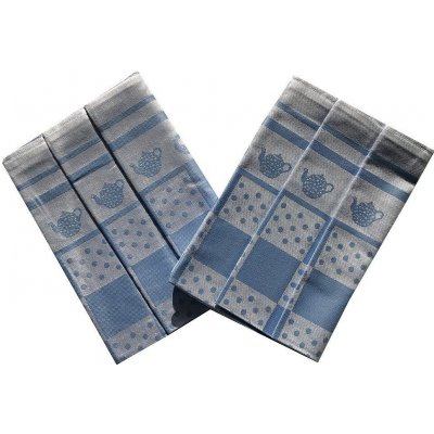 Sleep-well Utěrka Extra savá 50x70 Konvička/puntík modrá 3 ks rozměr 50x70 cm. – Sleviste.cz