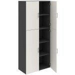 Office Pro Hobis skříň policová dvéřová - D 5 80 06, bílá-antracit – Hledejceny.cz