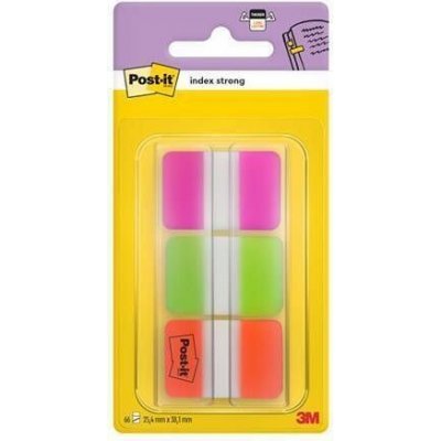 Samolepicí záložky, neonové barvy, extra silné, 25 x 38 mm, 3x 22 listů, 3M POSTIT 7000042 – Hledejceny.cz