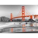 Pláž a Golden Gate Bridge, San Francisco 1 deska 80x60 – Hledejceny.cz