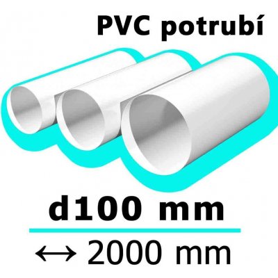 Mikawi Kulaté ventilační potrubí PVC 100 mm x 2000 mm 59-0146 – Hledejceny.cz