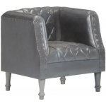 VidaXL 286618 šedé pravá kozí kůže – Zboží Dáma VidaXL 286618 šedé pravá kozí kůže – Zboží Dáma