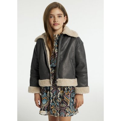 Mayoral bunda koženková s beránkem šedá – Zboží Dáma