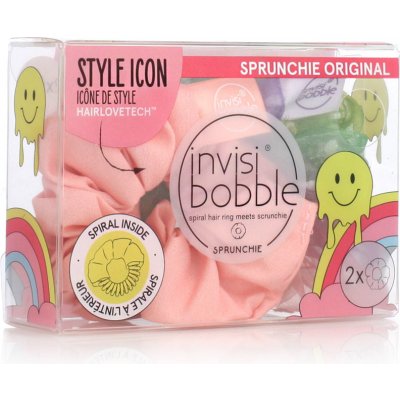 Invisibobble SPRUNCHIE ORIGINAL Duo Retro Dreamin' gumička do vlasů Hue-Man Love 2 ks