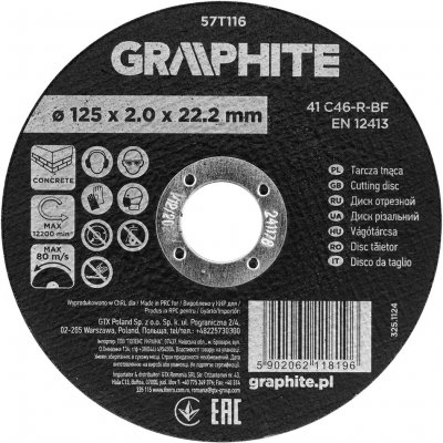 Graphite Řezný kotouč 125 x 2,0 mm 41 C46-R-BF – Zboží Mobilmania