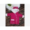 Kojenecký kabátek, bunda a vesta Baby Nellys kojenecký flaušový kabátek pudrově růžový
