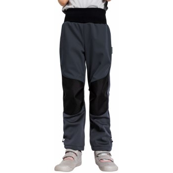 Unuo dětské softshellové kalhoty s fleecem pružné Flexi černá