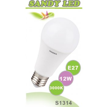 Sandy LED žárovka LED E27 A60 S1314 12W Teplá bílá