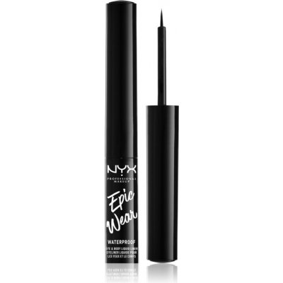 NYX Professional Makeup Epic Wear Metallic Liquid Liner dlouhotrvající gelové oční linky 01 Black Metal 3,5 ml
