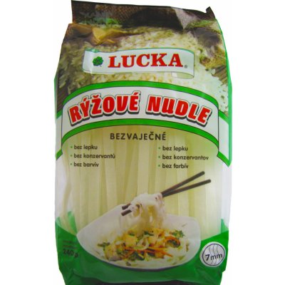 Lucka Rýžové nudle 7 mm 240g – Hledejceny.cz