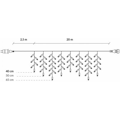 Springos CL0516 ZÁCLONA LEDOVÉ STALAKTITY FLASH 500 LED – Hledejceny.cz