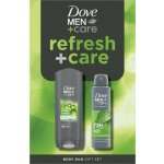 Dove Men Care Advanced antiperspirant 72h 150 ml + Extra Fresh sprchový gel na tělo a obličej 250 ml kosmetická sada – Sleviste.cz