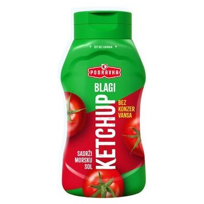 Podravka Kečup jemný s mořskou solí 500 g – Zboží Dáma