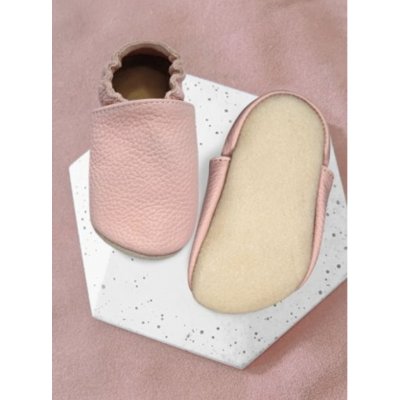 Funky Monkey Kožené barefoot capáčky s kaučukovou podrážkou světle růžové – Zbozi.Blesk.cz