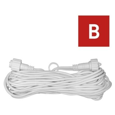 EMOS Prodlužovací kabel pro spojovací řetězy Profi bílý 10 m venkovní i vnitřní 1 ks závěs – Zboží Mobilmania