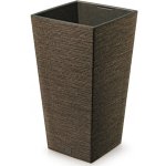 Prosperplast Květináč FURU SQUARE ECO WOOD 26,5cm kávový – Zboží Dáma