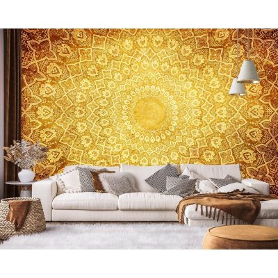 Gario Fototapeta Orientální zlatá mandala Materiál: Vliesová rozměry 200 x 140 cm