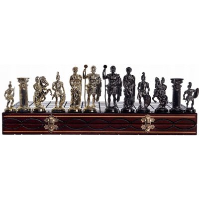 Chesschec Šachy Římské zlato-černé metalizované figurky – Zboží Dáma