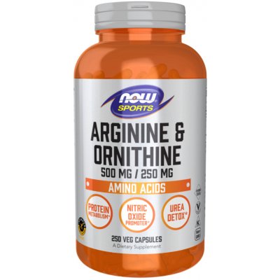 Now Foods Arginin & Ornitin 250 kapslí – Hledejceny.cz