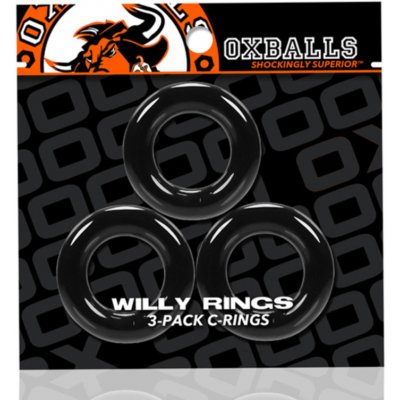 Oxballs Klec na penis Tri Ring Cock Cage Willy Rings Pack Black 3 uds – Zbozi.Blesk.cz