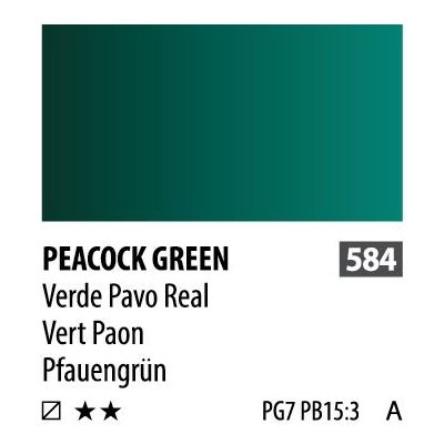 Peacock Green 584 PWC Extra Fine Artists Water Color ShinHan – Hledejceny.cz