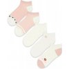 Noviti ST 030 W 01 dámské kotníkové ponožky ecru-růžové