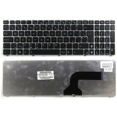 česká klávesnice Asus A43 A52 A53 A72 B53 G60 G53 G72 G73 K52 K72 N50 N51 N53 N60 N61 N71 N73 X55 X75 černá/stříbrná CZ/SK – Zboží Mobilmania