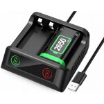 Verk 06405 Akumulátor 2× 2650 mAh pro ovladače Xbox Series X/S + nabíjecí stanice – Sleviste.cz