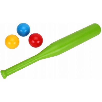 Teddies Baseballová pálka 50cm + míčky 3ks plast 2 barvy – Zboží Mobilmania