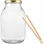 DURA HOME Sklenice s víčkem + kleště pr. 100 3000ml – Zboží Dáma