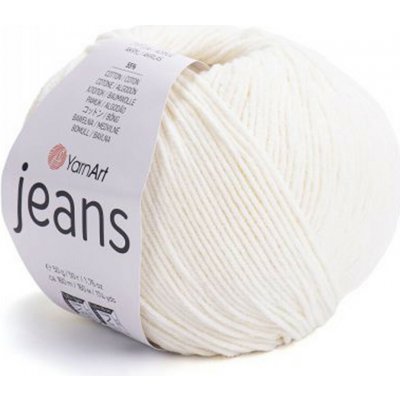 Pletací příze Jeans 50 g, střední, 2 (03) krémová světlá – Zboží Mobilmania