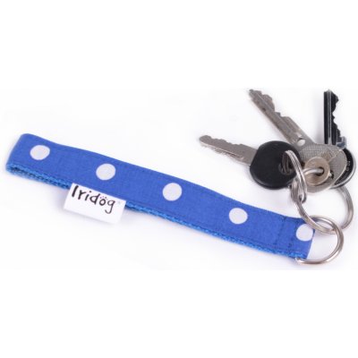 Přívěsek na klíče Iridog KEYS modrá s puntíky š2 cm x d16 cm