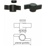 ø-40,M8 Plastová motýliková matica PA, čierna, bez závitu, bez matice – Sleviste.cz