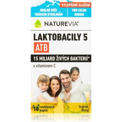 Swiss NatureVia Laktobacily 5 ATB 10 kapslí – Hledejceny.cz
