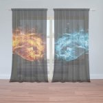 Sablio Záclony Ohnivé pěsti: 2ks 150x250cm – Hledejceny.cz