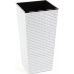 LAMELA květináč FINEZIA RATAN 250 x 250 mm bílý – Zboží Mobilmania