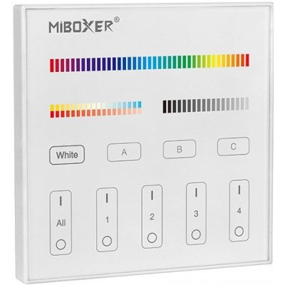 Mi-Light, Dotykový DALI panel pro RGB+CCT LED, 4 zóny ( DT8 ), DP3S, MiLight – Zbozi.Blesk.cz