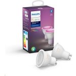 Philips Hue 8719514340084 LED žárovky set 2x4,3W GU10 350lm 2000-6500K sada 2ks, Bluetooth, stmívatelné, White and color ambiance + 16 millionů barev, bílá – Zboží Živě