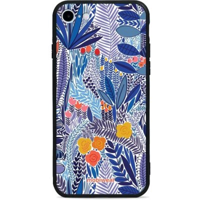 Pouzdro Mobiwear Glossy Apple iPhone SE 2020 - G037G - Modrá květena