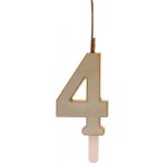 Dortisimo Dekora svíčka s prskavkou zlatá číslo 4 – Hledejceny.cz