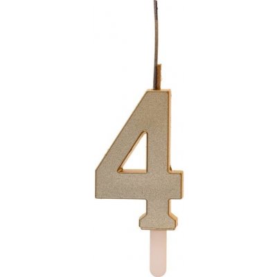 Dortisimo Dekora svíčka s prskavkou zlatá číslo 4 – Hledejceny.cz