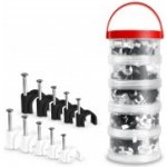 CONNECT IT Cable Clip příchytka na kabely 700 ks černá bílá CFF-1012-BW – Zboží Mobilmania