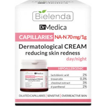 Bielenda Dr Medica Capillaries dermatologický krém redukující začervenání pleti (NA-N 70 mg/1g) 50 ml